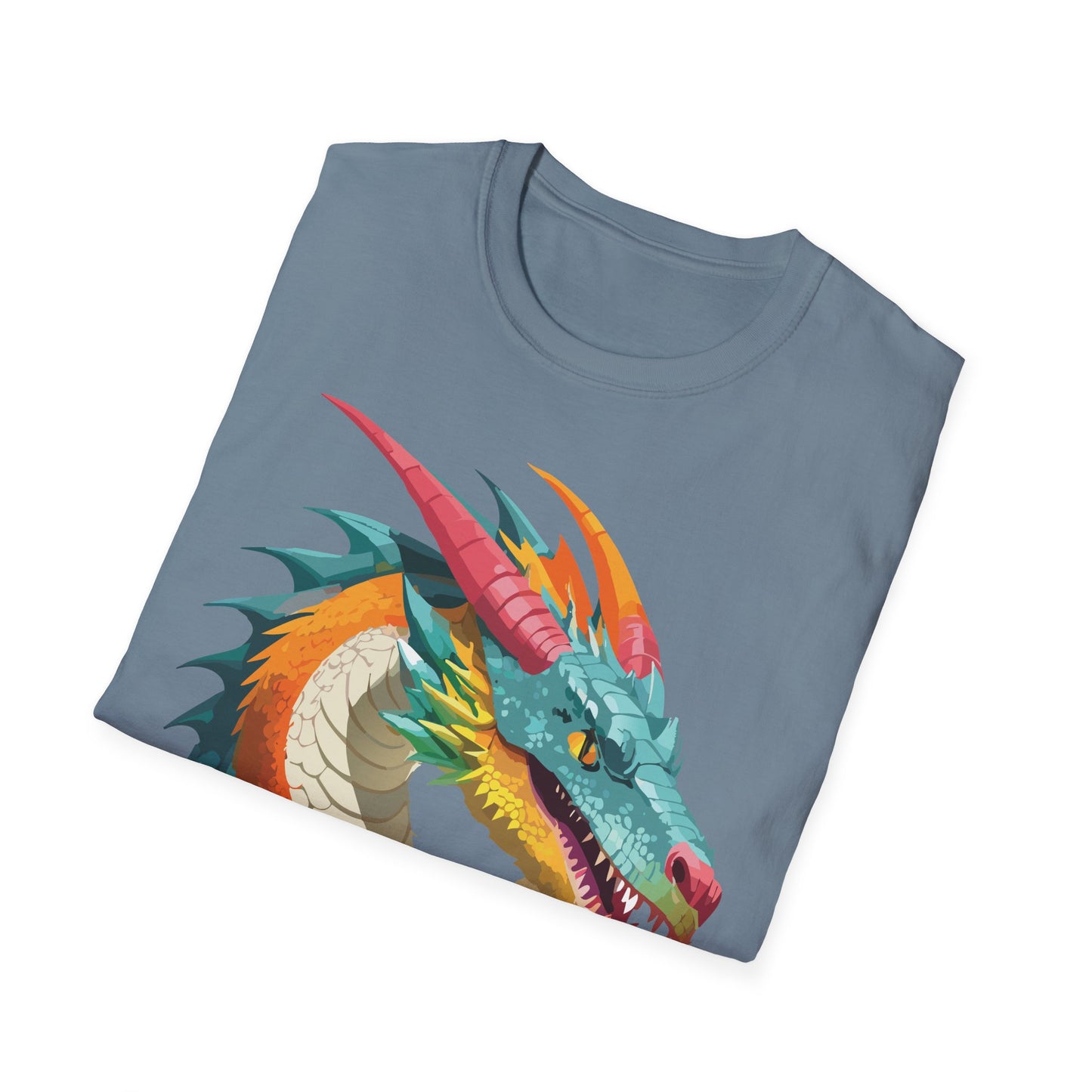 Dragon T Shirt Unisex Softstyle Art Design Tee With Animals Theme Gildan 64000 Premium Quality
