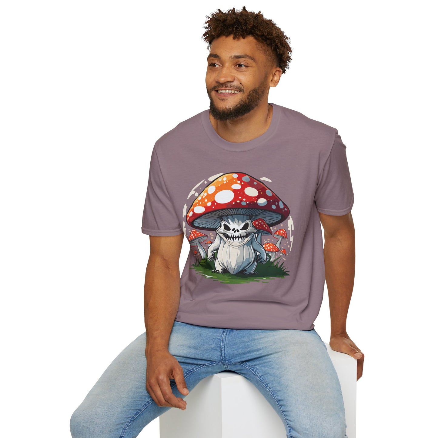 Mashroom Tee Shirt Unisex Softstyle 64000 100 Percent Ring Spun Cotton Funny Mashroom Fungus Design