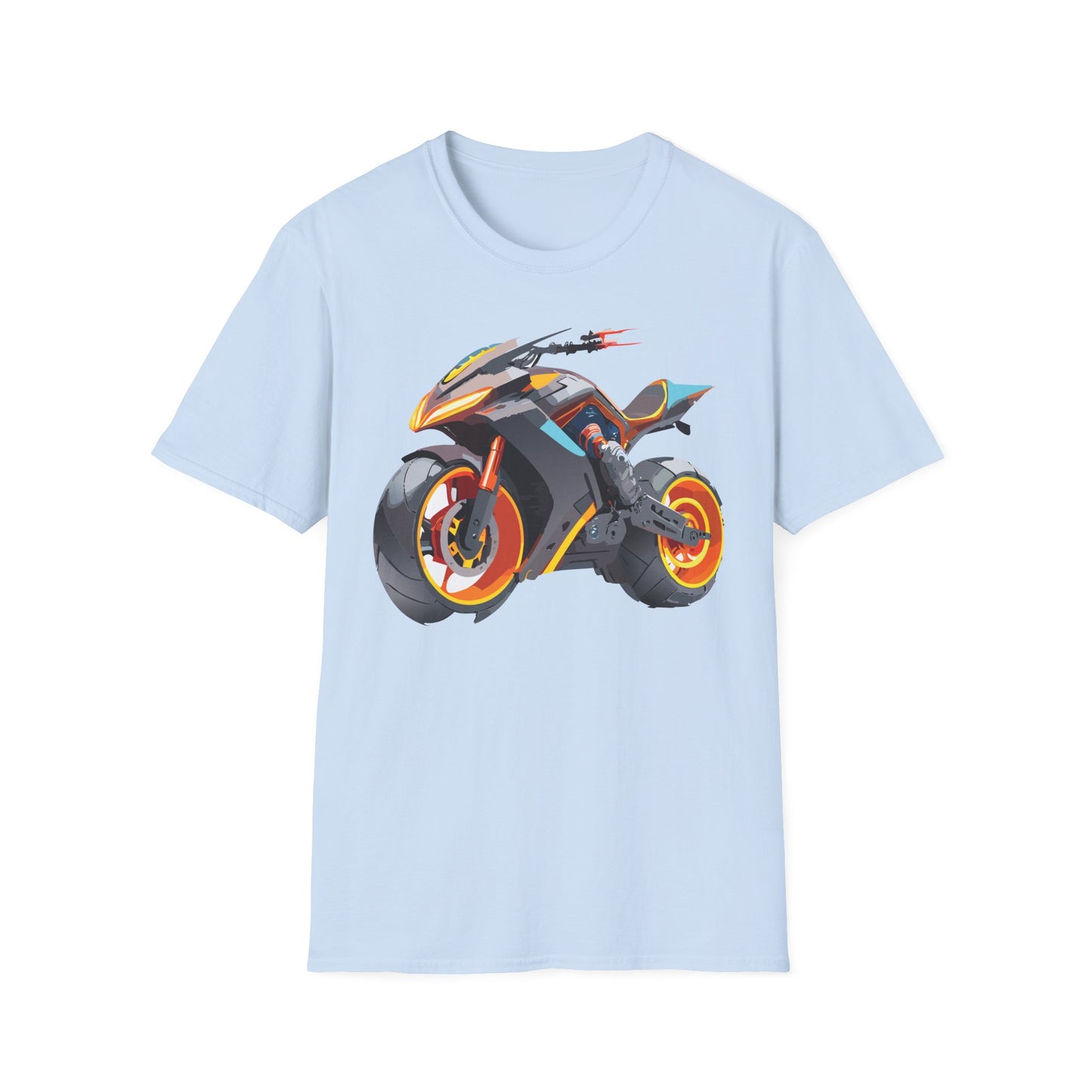 Unisex Bike T Shirt With Motorcycle Graphic MTB Tee Cotton Softstyle Comfort For Riders