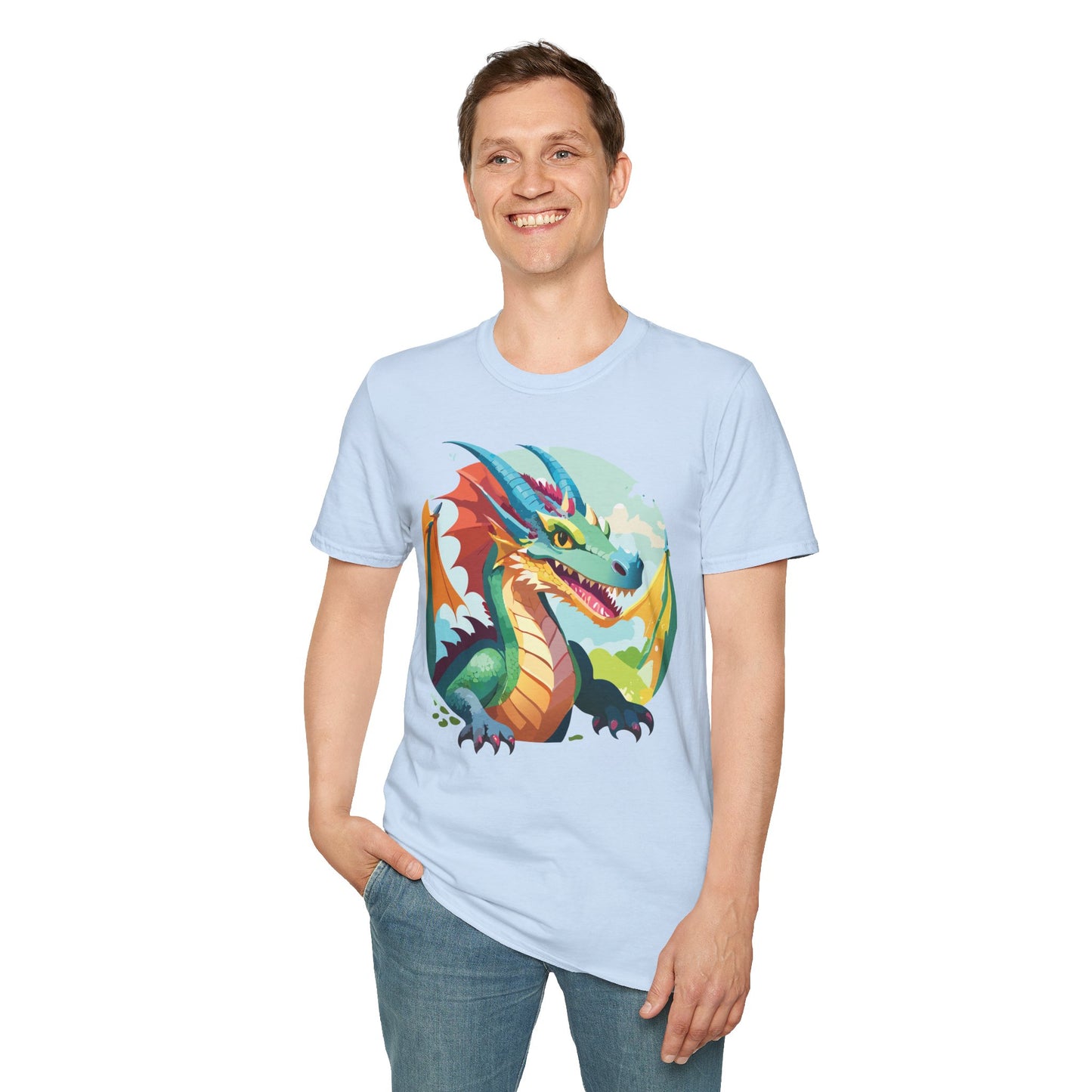 Dragon T Shirt, Dragon Shirt, Shirt with Animals, Animal Shirt