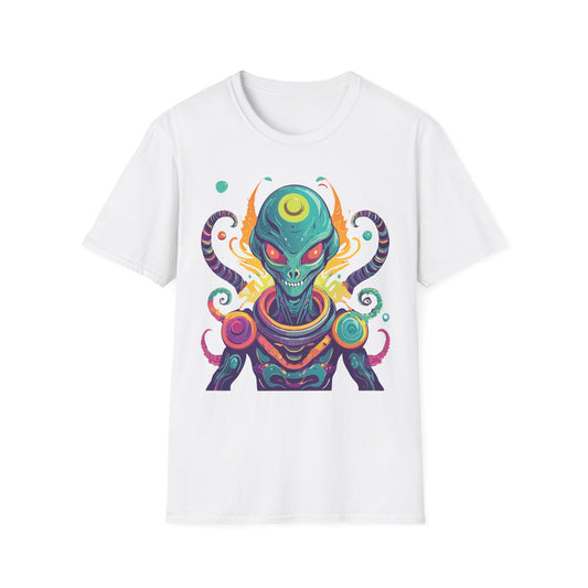 Alien Cosmos Unisex T Shirt With Aliens Design Gildan Softstyle 64000 Comfortable Lightweight Tee