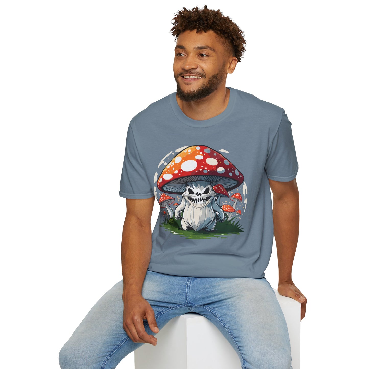 Mashroom Tee Shirt Unisex Softstyle 64000 100 Percent Ring Spun Cotton Funny Mashroom Fungus Design