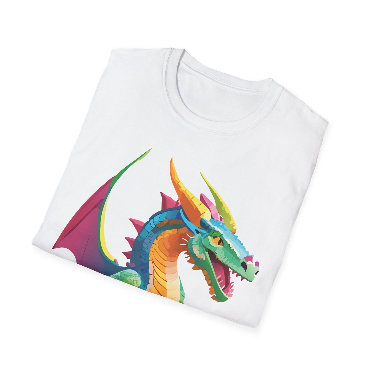 Unisex Dragon Graphic Tee Softstyle Short Sleeve T Shirt Made From Ring Spun Cotton