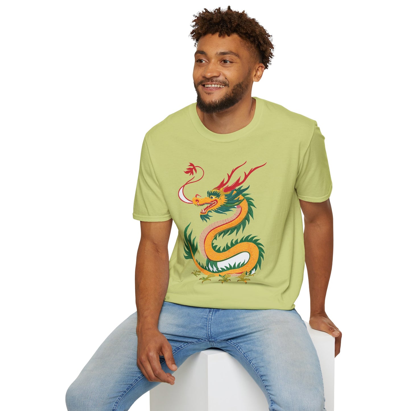 Dragon T Shirt Unisex Dragon Shirt Animal Shirt Gildan Softstyle 64000 100 Percent Cotton Tee
