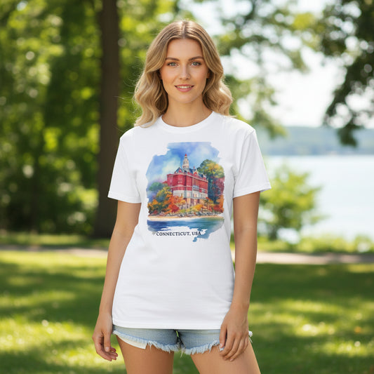 Connecticut Graphic Unisex Cotton T‑Shirt 2