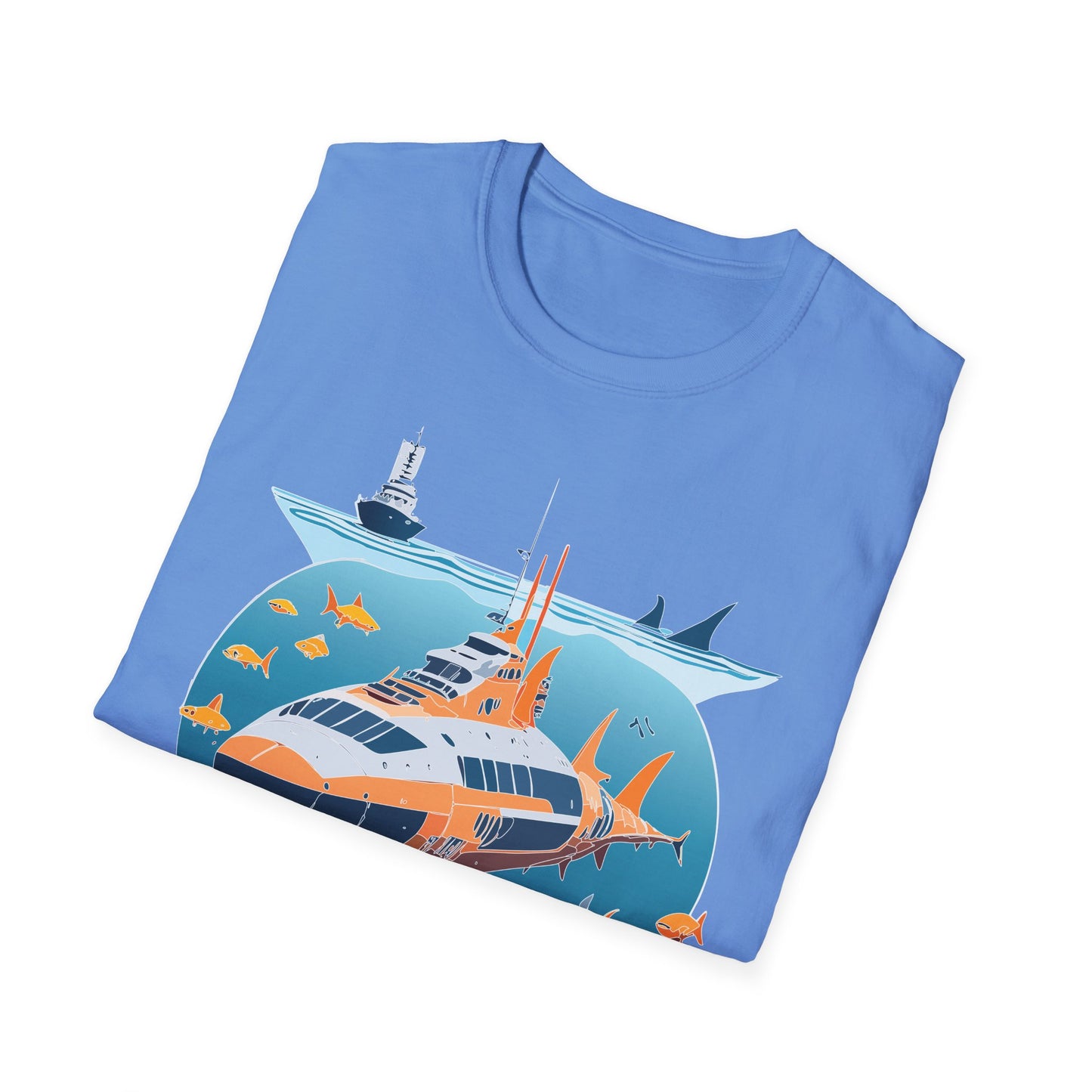 Ocean Tee Shirt, Ocean Shirt, Shirt with Ocean, U boat Tees, Shirt with U-Boat