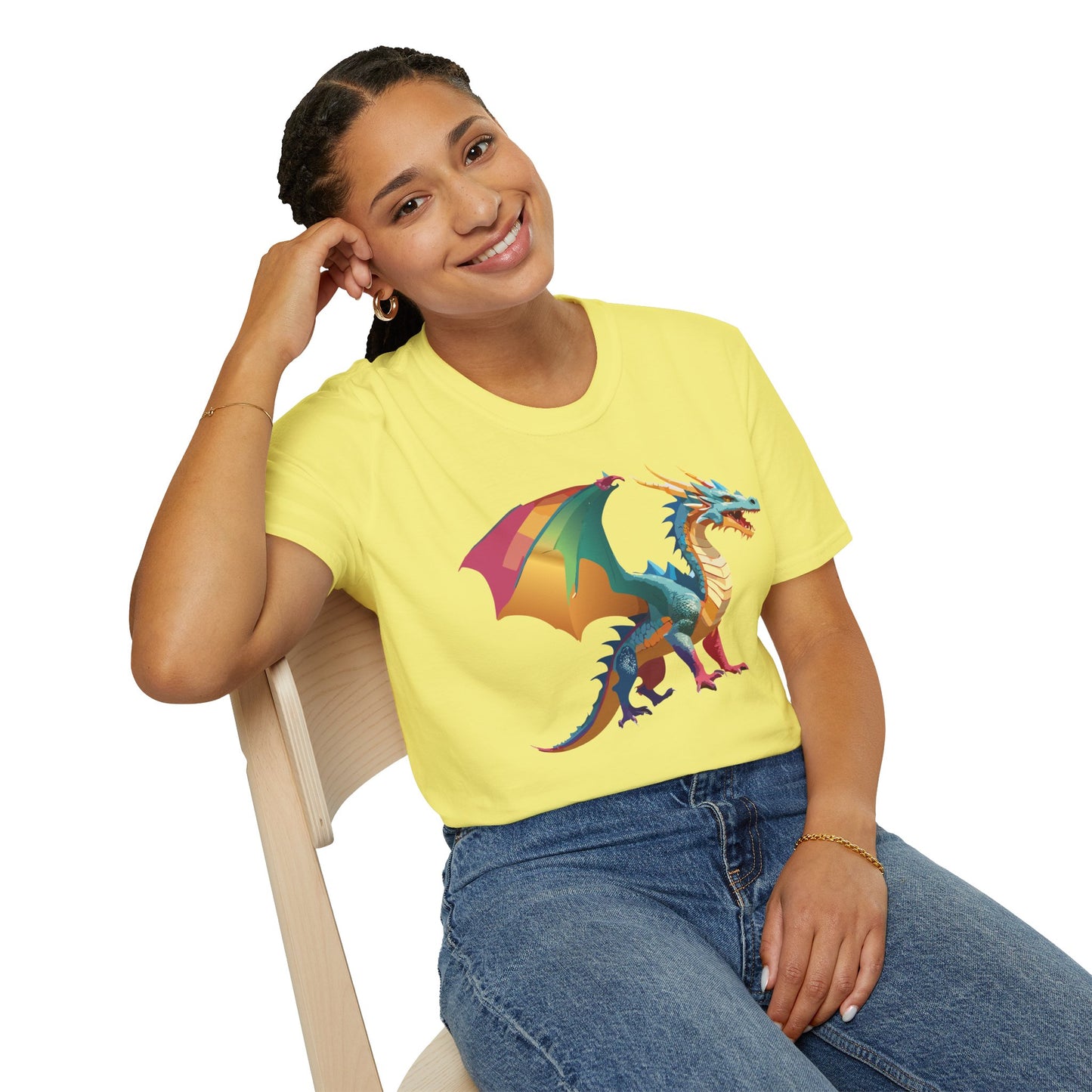 Dragon T Shirt Unisex Dragon Shirt Animal Design Tee Softstyle 100 Percent Ring Spun Cotton