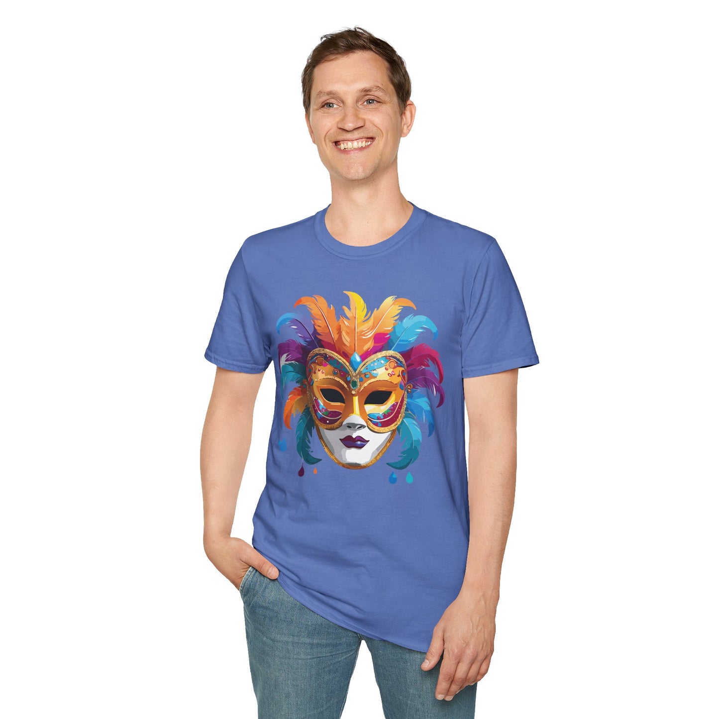 Mask Tee Shirt, Mask Shirt, Shirt with Mask, Masquerade Tees