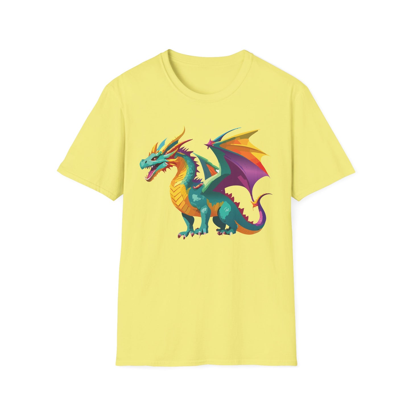 Dragon T Shirt Unisex Short Sleeve Art Design Gildan Softstyle Cotton Tee For Animal Lovers