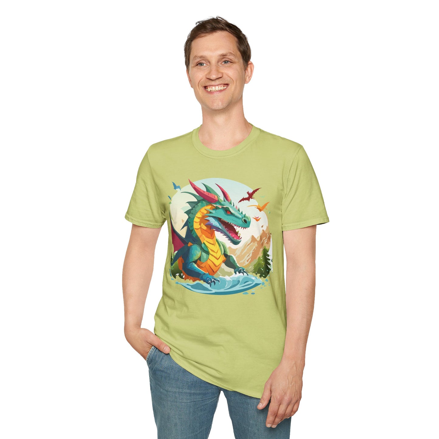 Dragon T Shirt, Dragon Shirt, Shirt with Animals, Animal Shirt