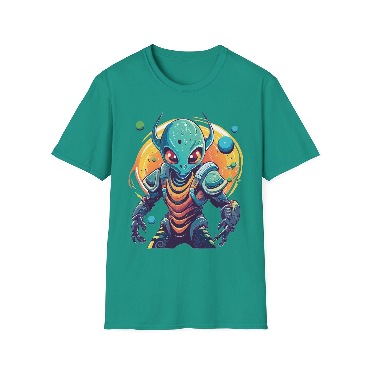 Alien Cosmos Shirt Unisex Softstyle Tee With Alien Art Design Space Theme Graphic Tee