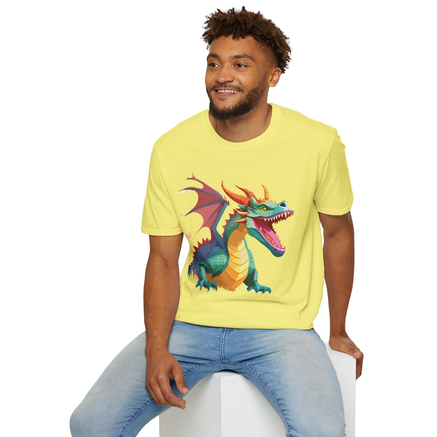 Dragon Graphic T Shirt Unisex Softstyle Cotton Tee Dragon Art Shirt For Men Women