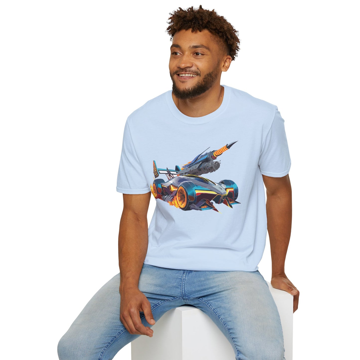 Unisex Car T Shirt Softstyle Cotton Tee With Car Design Hot Wheels Graphic Tee For Men And Women