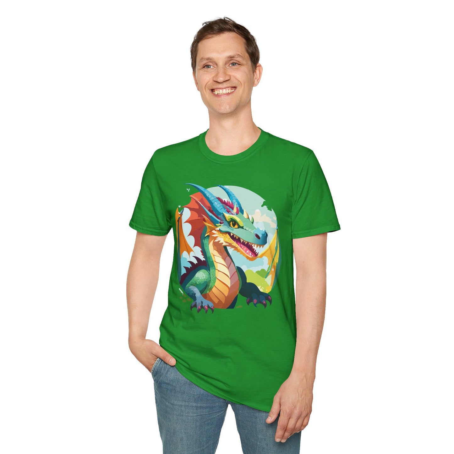 Dragon T Shirt, Dragon Shirt, Shirt with Animals, Animal Shirt