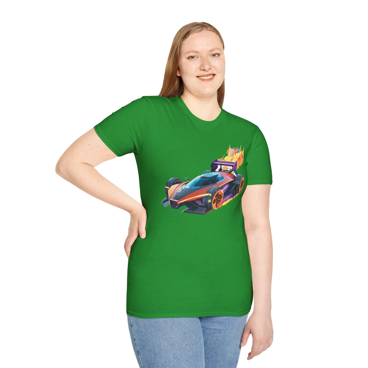 Unisex Car T Shirt Hot Wheels Graphic Tee Car Shirt Gildan Softstyle 64000 Cotton Tee