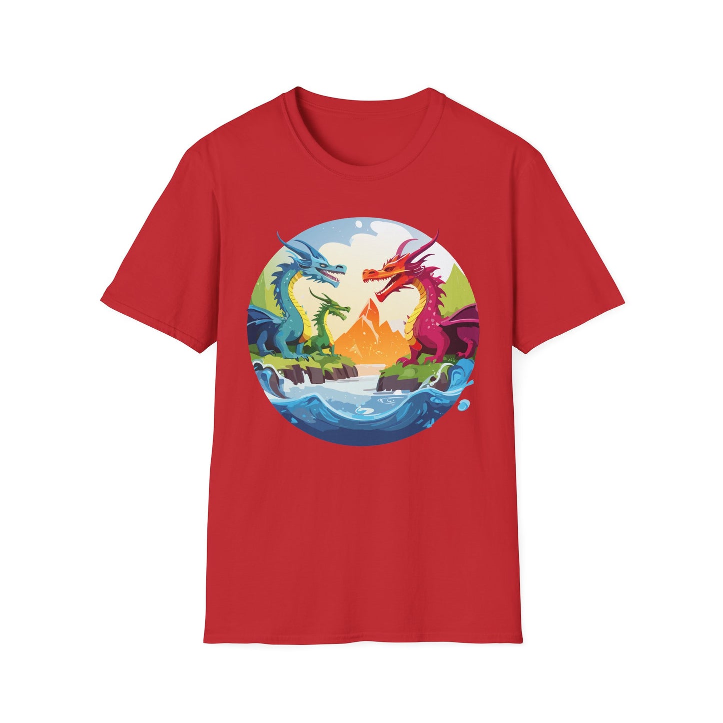 Dragon T Shirt Unisex Dragon Tee 100 Percent Ring Spun Cotton Softstyle Comfort Fit