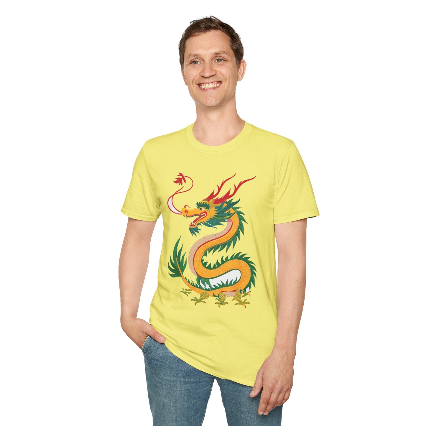 Dragon T Shirt Unisex Dragon Shirt Animal Shirt Gildan Softstyle 64000 100 Percent Cotton Tee