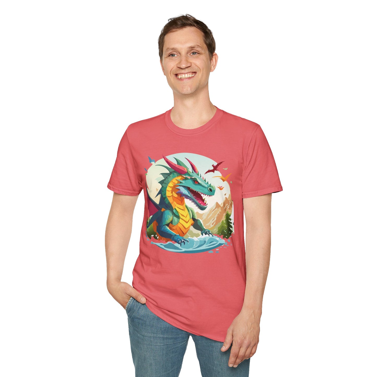 Dragon T Shirt, Dragon Shirt, Shirt with Animals, Animal Shirt