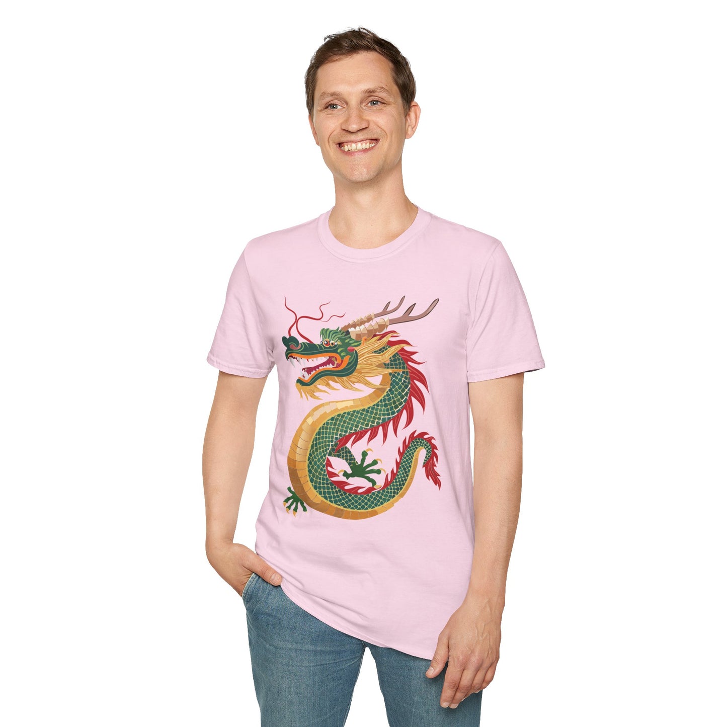 Dragon T Shirt Unisex Dragon Shirt With Animal Art Design Gildan Softstyle 64000 Tee