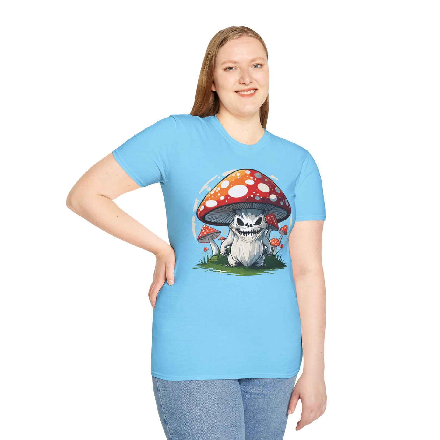 Mashroom Tee Shirt Unisex Softstyle 64000 100 Percent Ring Spun Cotton Funny Mashroom Fungus Design