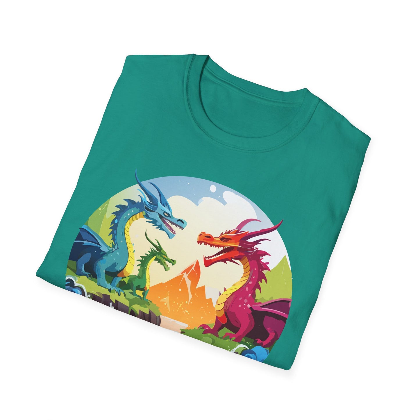 Dragon T Shirt Unisex Dragon Tee 100 Percent Ring Spun Cotton Softstyle Comfort Fit