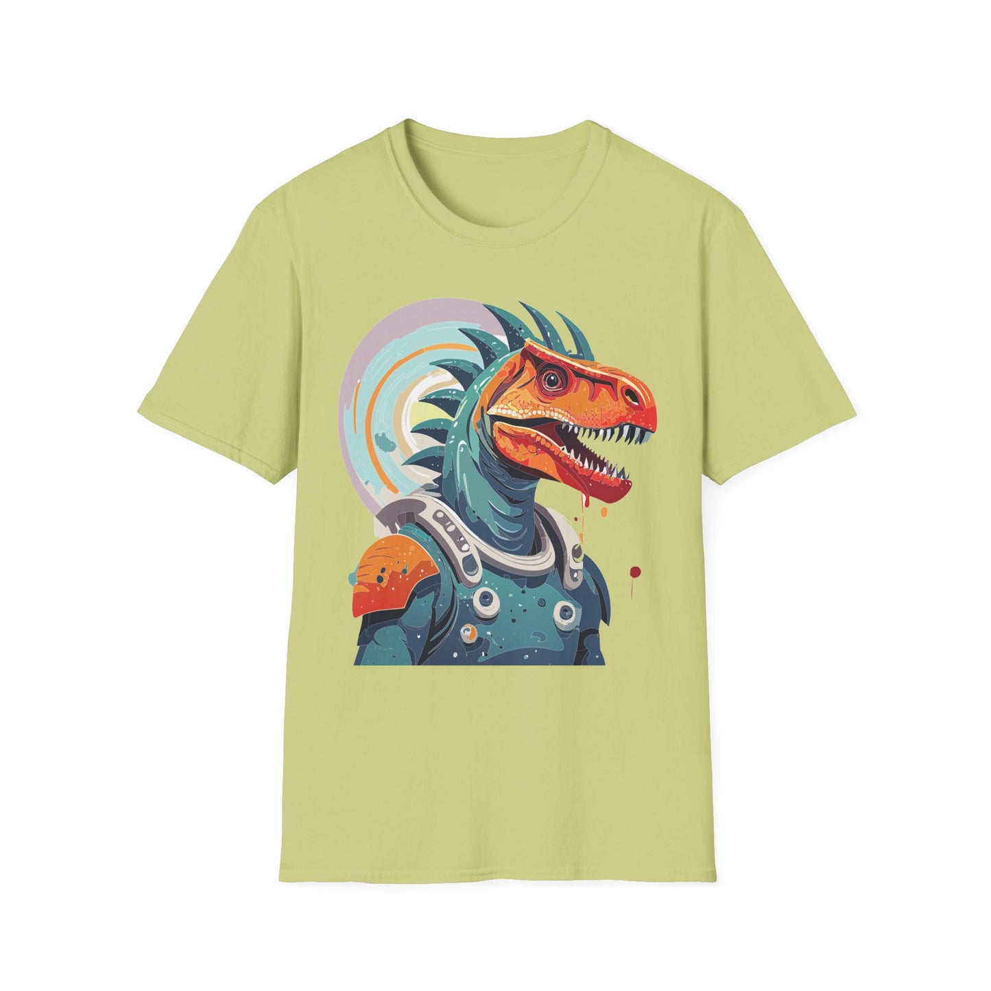 Unisex Gildan Softstyle 64000 Alien T Shirt With Cosmos Space Alien Art Graphic Tee