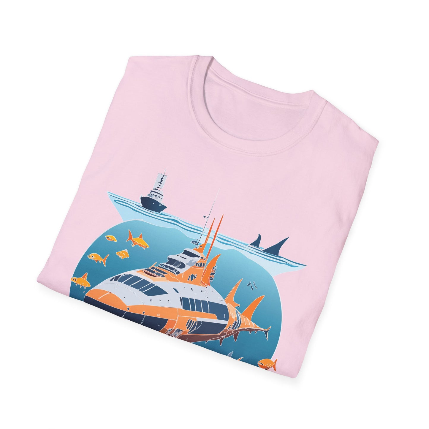 Ocean Tee Shirt, Ocean Shirt, Shirt with Ocean, U boat Tees, Shirt with U-Boat