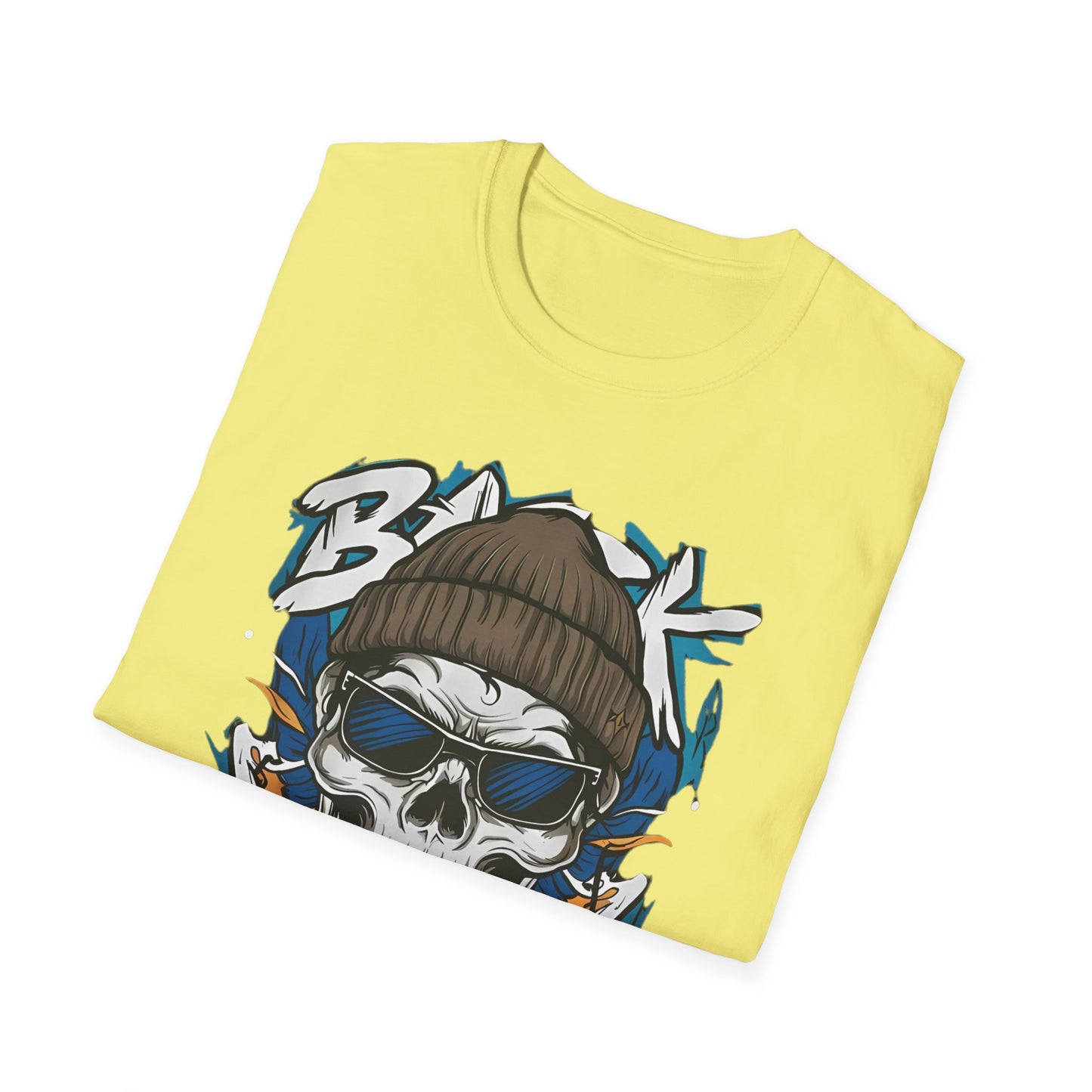 Gildan Softstyle Skull Tee Shirt Unisex Skeleton Design 100 Percent Cotton Graphic Tee