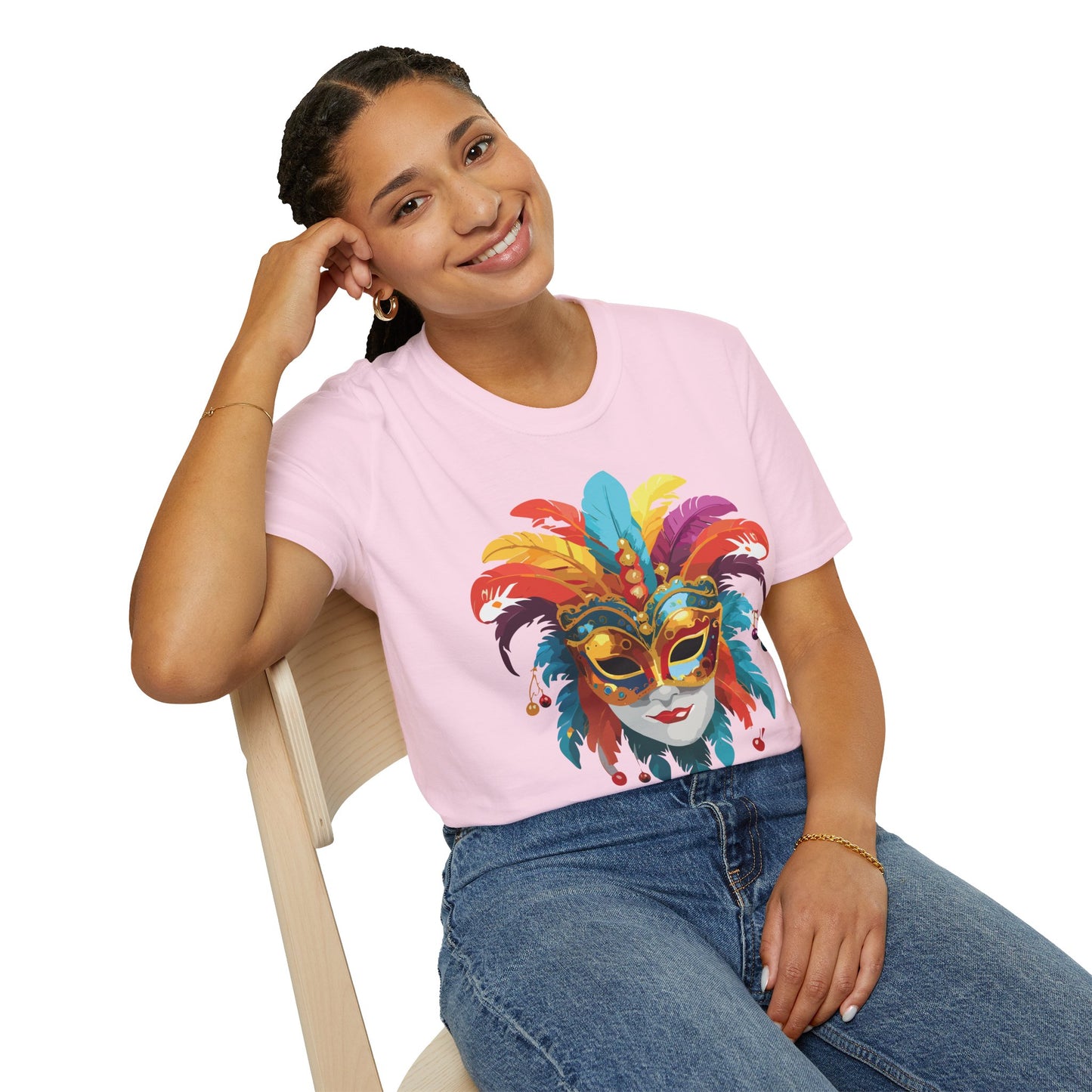 Mask Tee Shirt, Mask Shirt, Shirt with Mask, Masquerade Tees