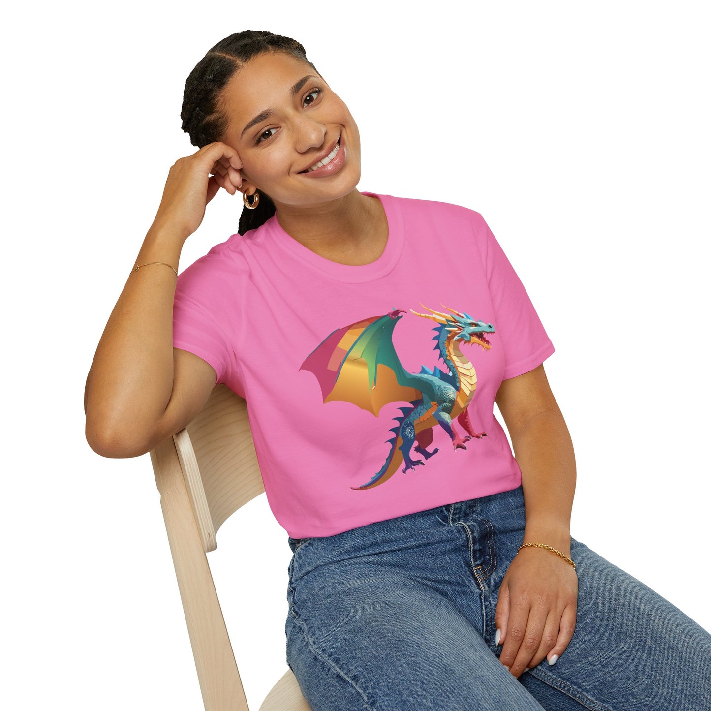 Dragon T Shirt Unisex Dragon Shirt Animal Design Tee Softstyle 100 Percent Ring Spun Cotton