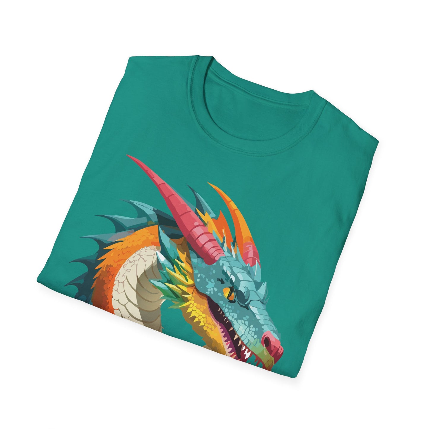 Dragon T Shirt Unisex Softstyle Art Design Tee With Animals Theme Gildan 64000 Premium Quality