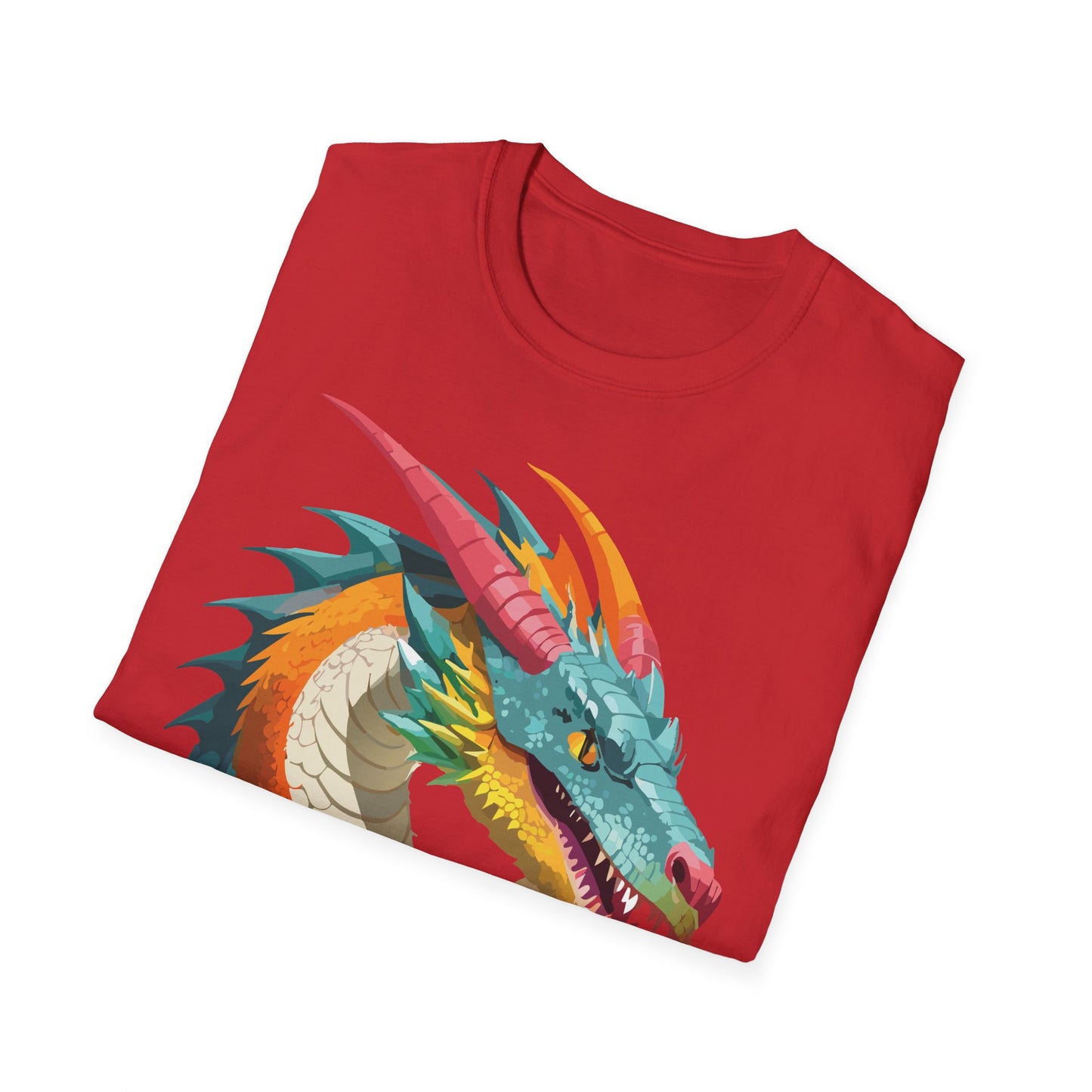Dragon T Shirt Unisex Softstyle Art Design Tee With Animals Theme Gildan 64000 Premium Quality