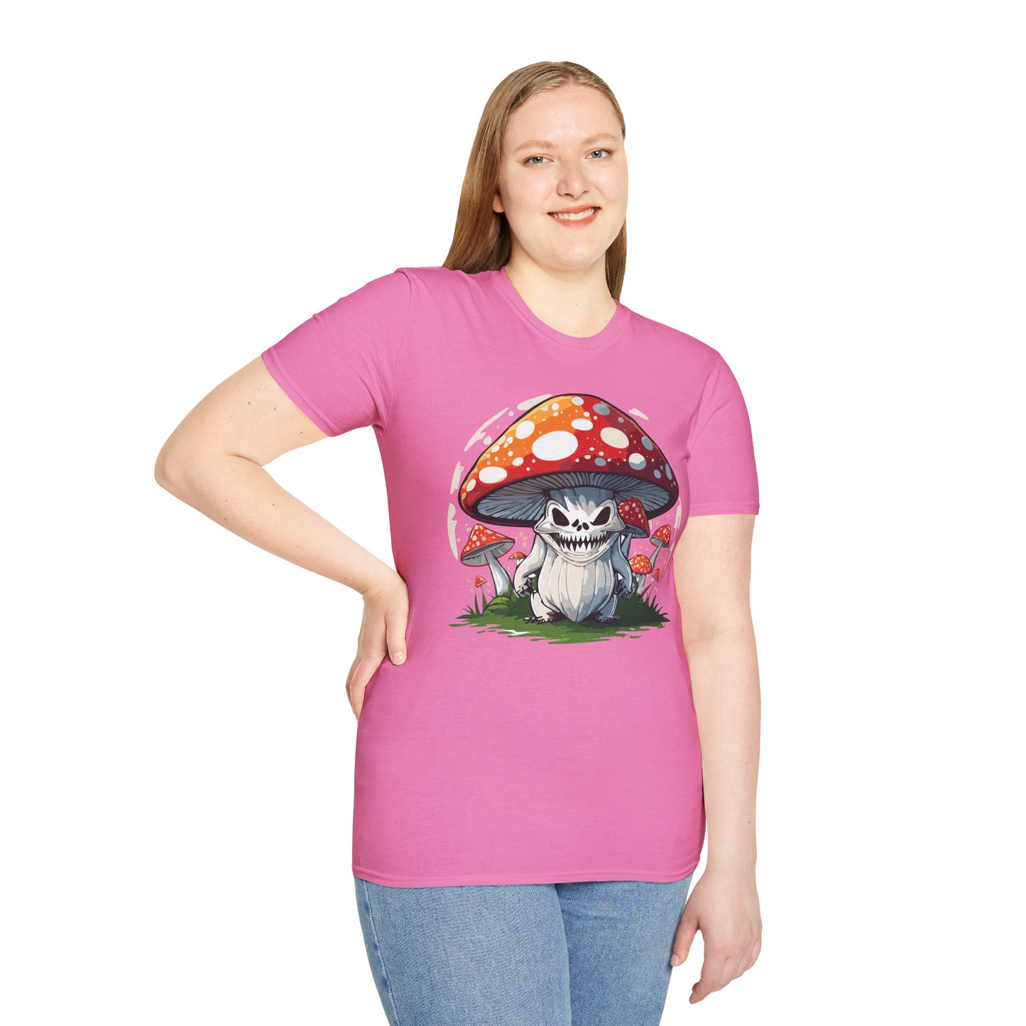 Mashroom Tee Shirt Unisex Softstyle 64000 100 Percent Ring Spun Cotton Funny Mashroom Fungus Design