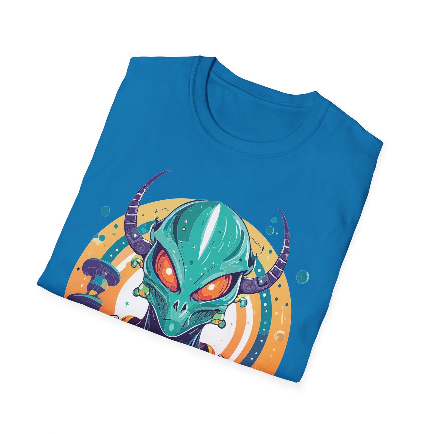 Alien T Shirt Cosmos Shirt Unisex Softstyle Tee 100 Percent Ring Spun Cotton Short Sleeve