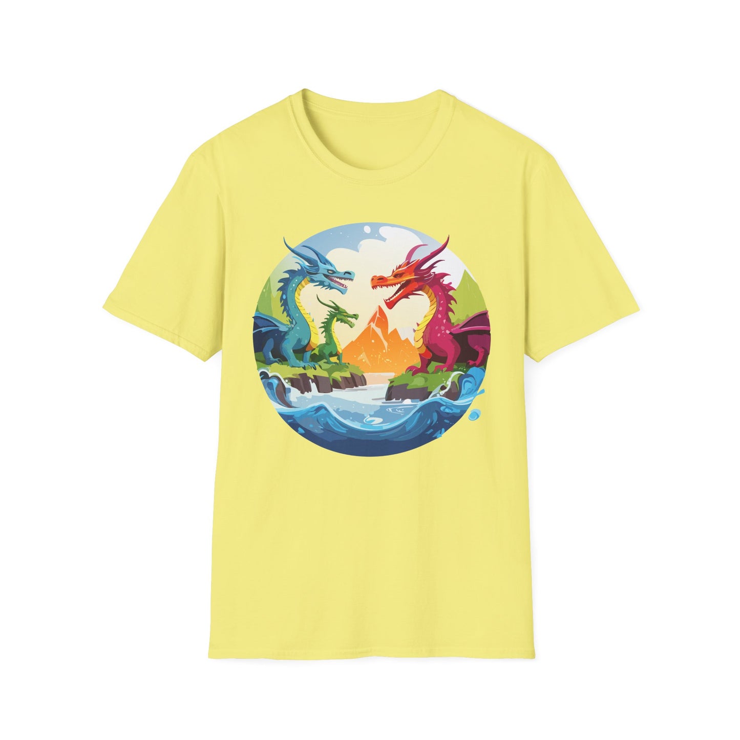 Dragon T Shirt Unisex Dragon Tee 100 Percent Ring Spun Cotton Softstyle Comfort Fit