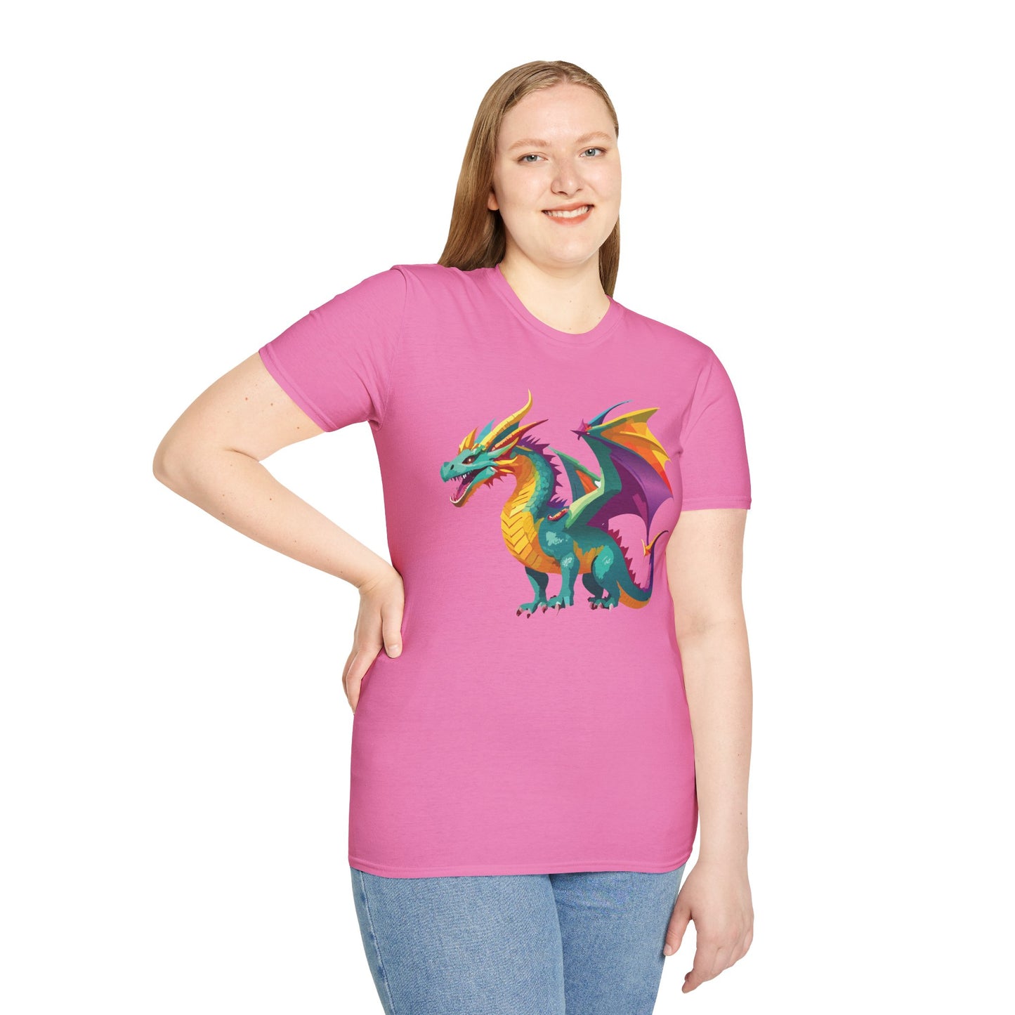 Dragon T Shirt Unisex Short Sleeve Art Design Gildan Softstyle Cotton Tee For Animal Lovers