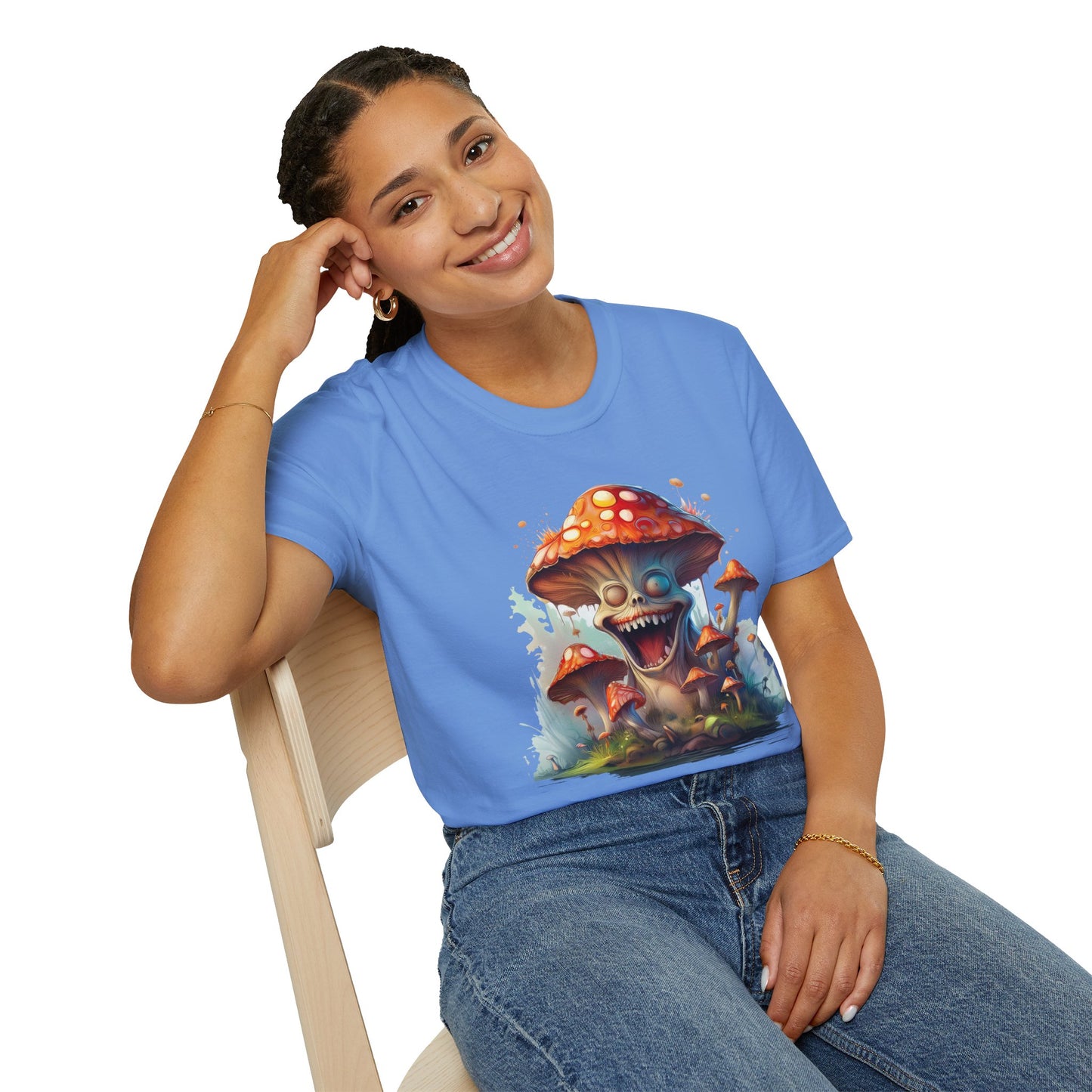 Mashroom Short Sleeve Tee Unisex Funny Mashroom Shirt With Fungus Graphic Gildan Softstyle 64000