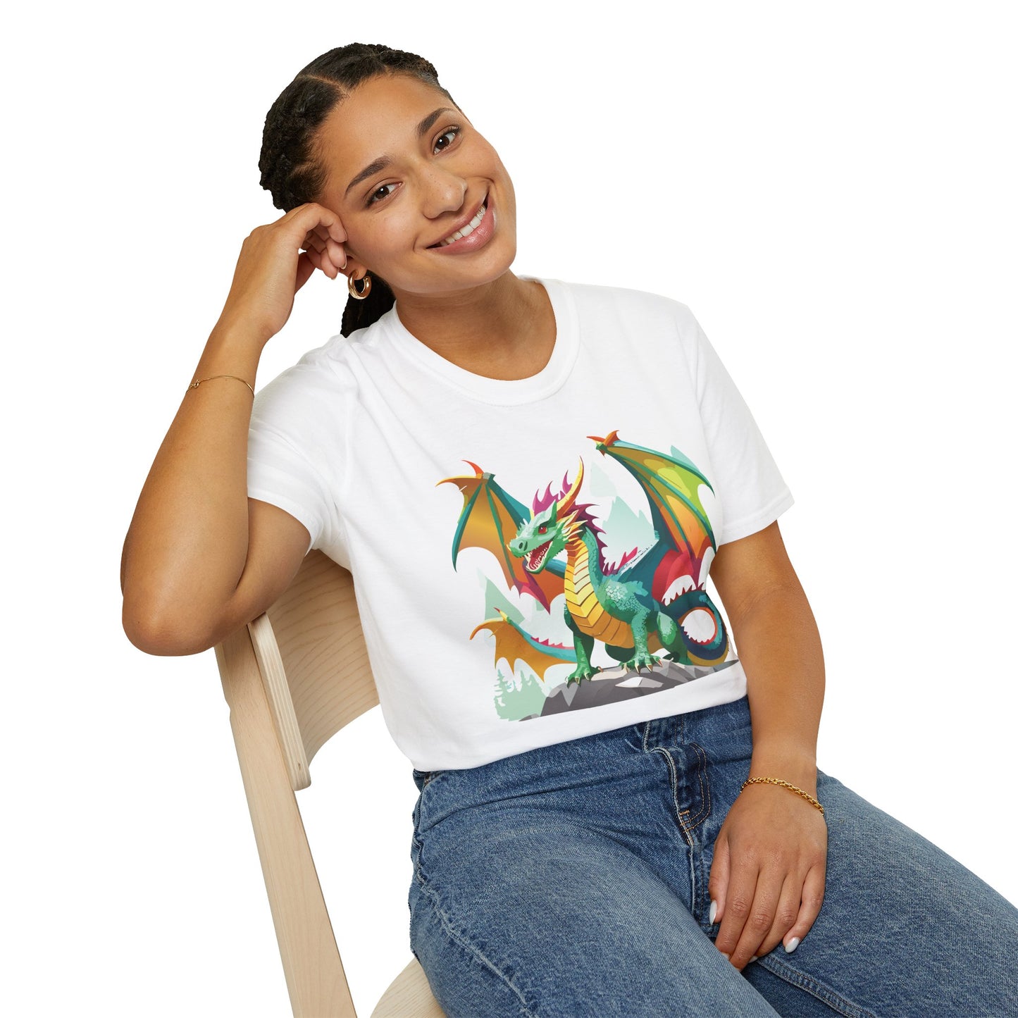Dragon Graphic T Shirt for Men and Women Unisex Animal Design Softstyle Cotton Tee Premium Quality