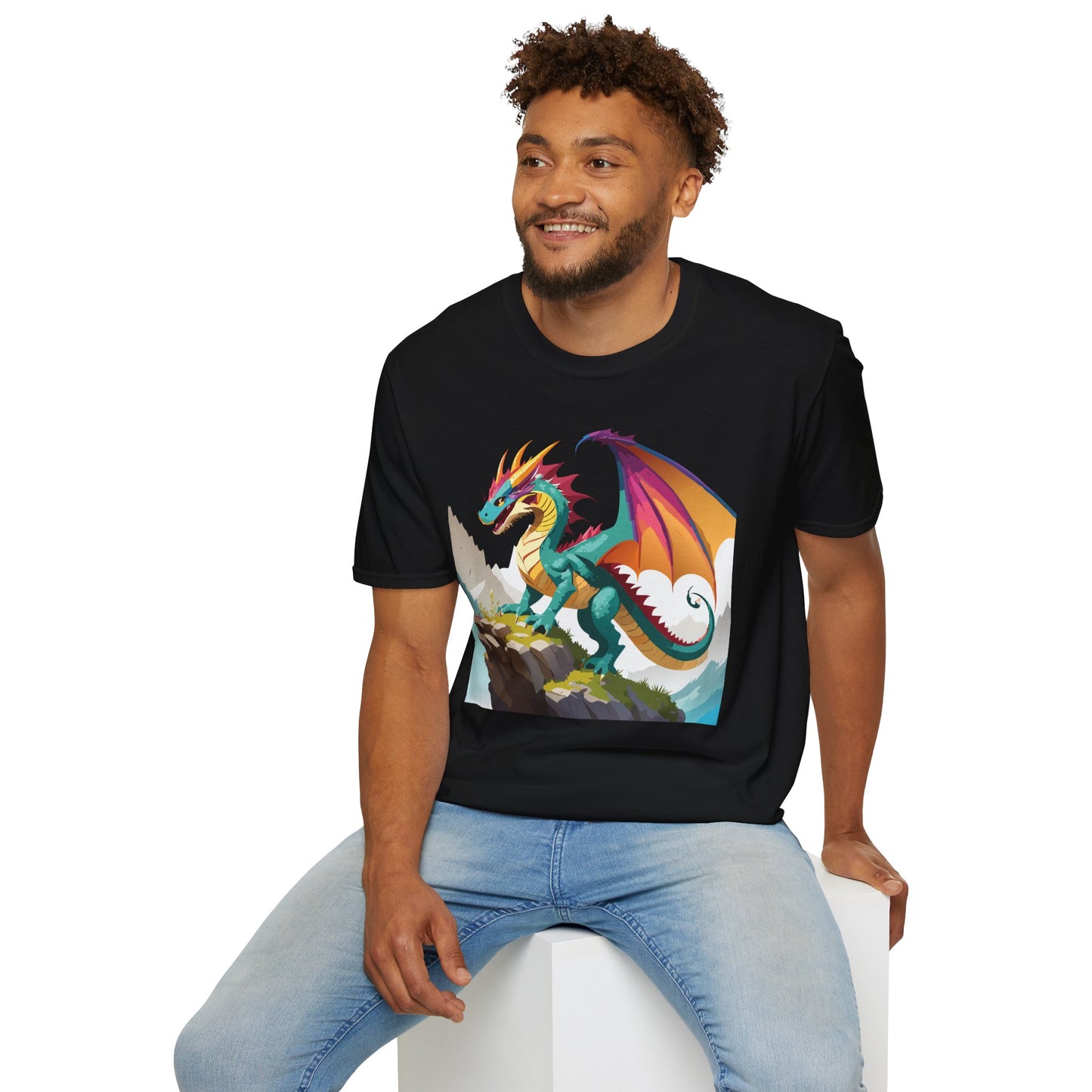Dragon T Shirt Unisex Dragon Shirt With Animal Art Design Softstyle Cotton Tee Shirt