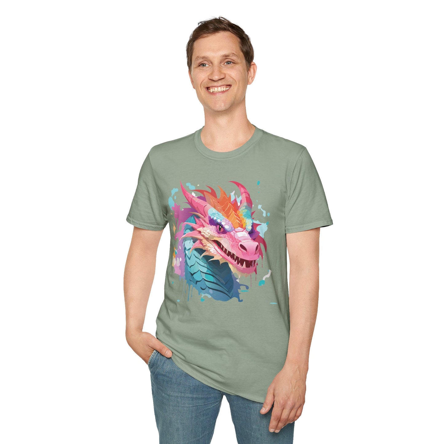 Dragon T Shirt, Dragon Shirt, Shirt with Animals, Animal Shirt