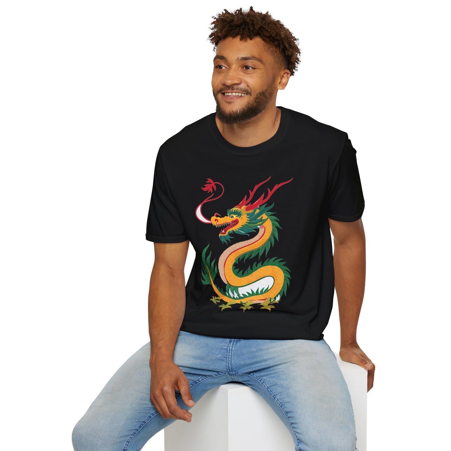 Dragon T Shirt Unisex Dragon Shirt Animal Shirt Gildan Softstyle 64000 100 Percent Cotton Tee