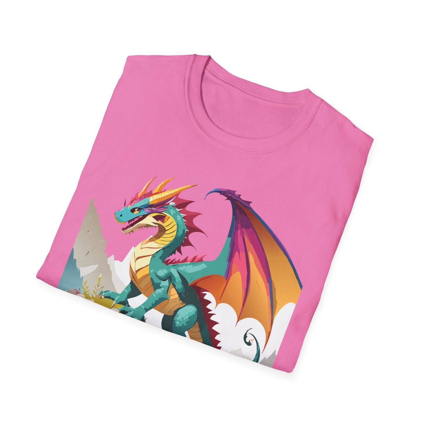 Dragon T Shirt Unisex Dragon Shirt With Animal Art Design Softstyle Cotton Tee Shirt