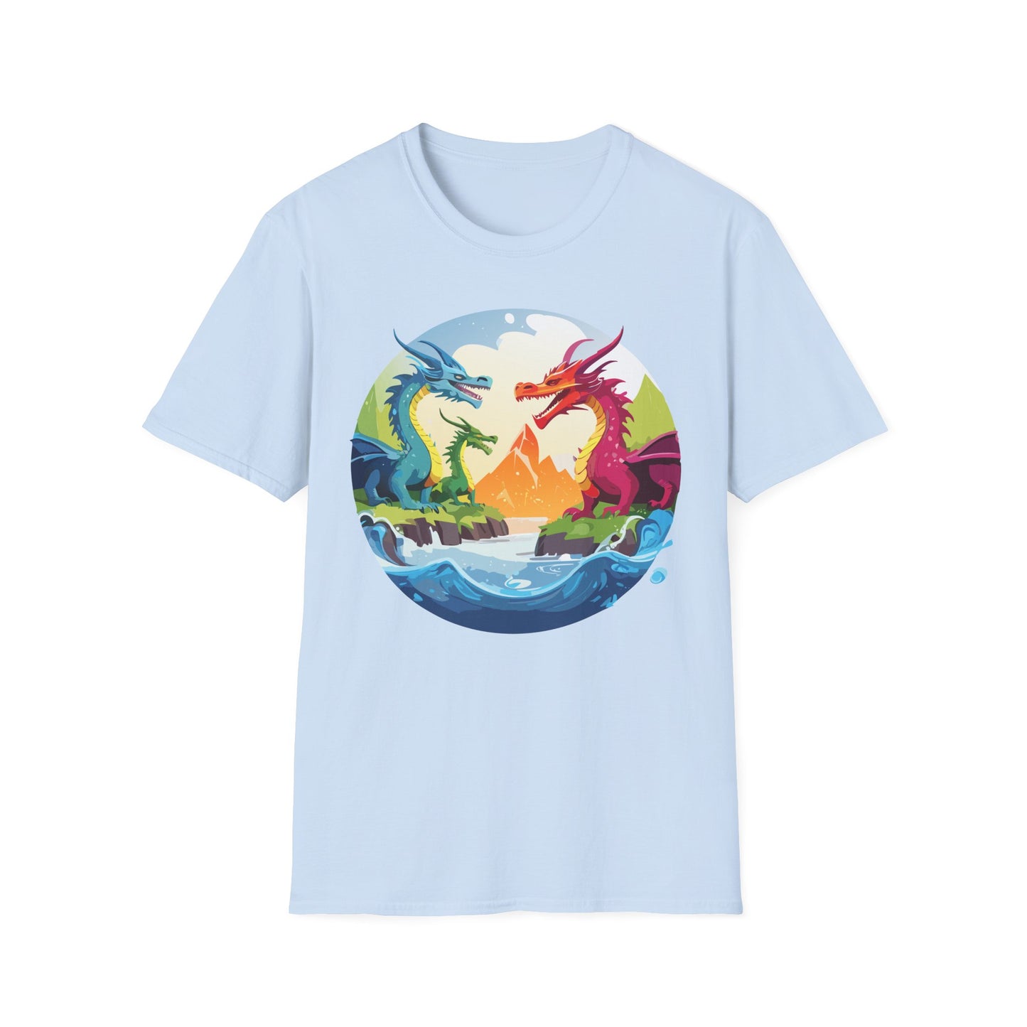 Dragon T Shirt Unisex Dragon Tee 100 Percent Ring Spun Cotton Softstyle Comfort Fit