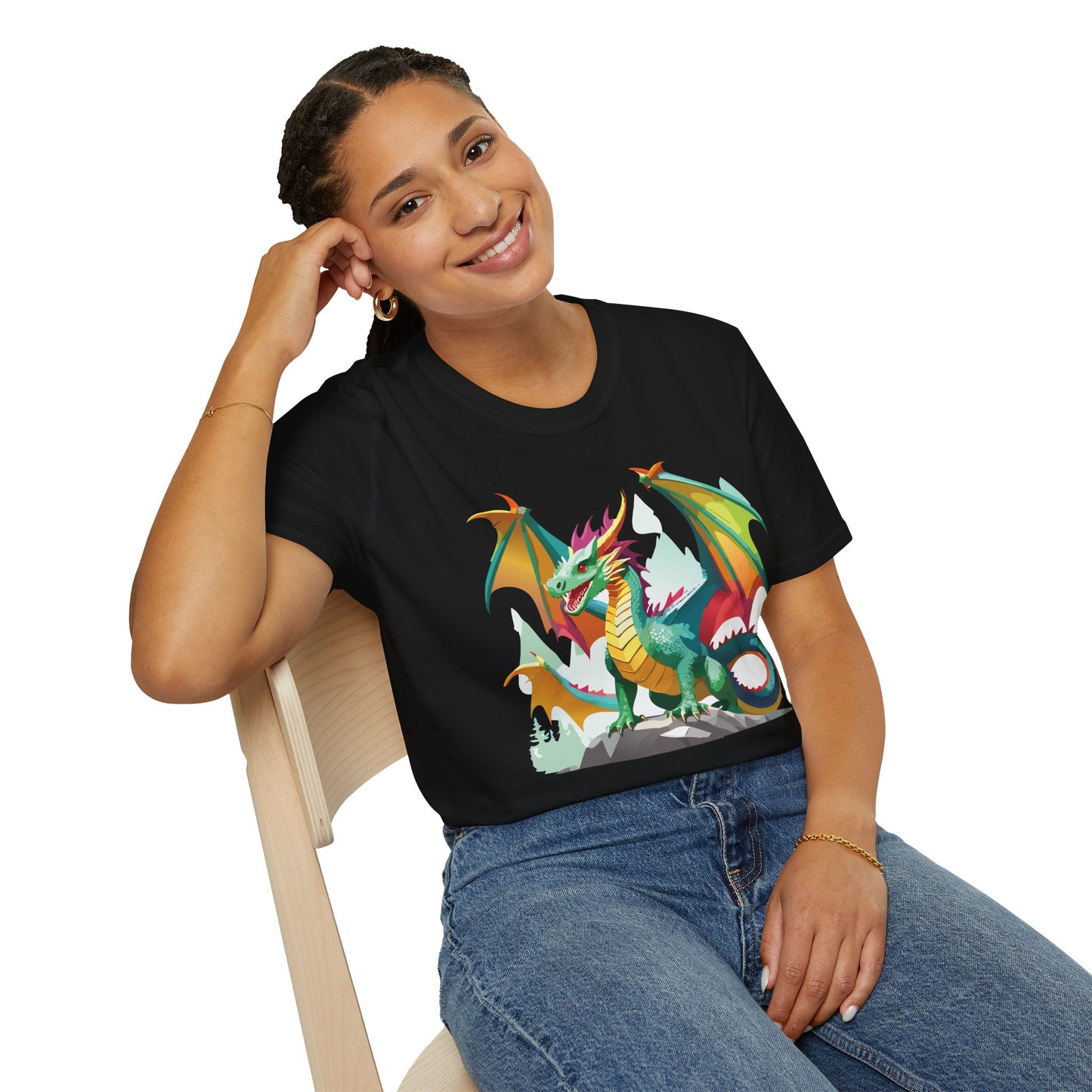 Dragon Graphic T Shirt for Men and Women Unisex Animal Design Softstyle Cotton Tee Premium Quality