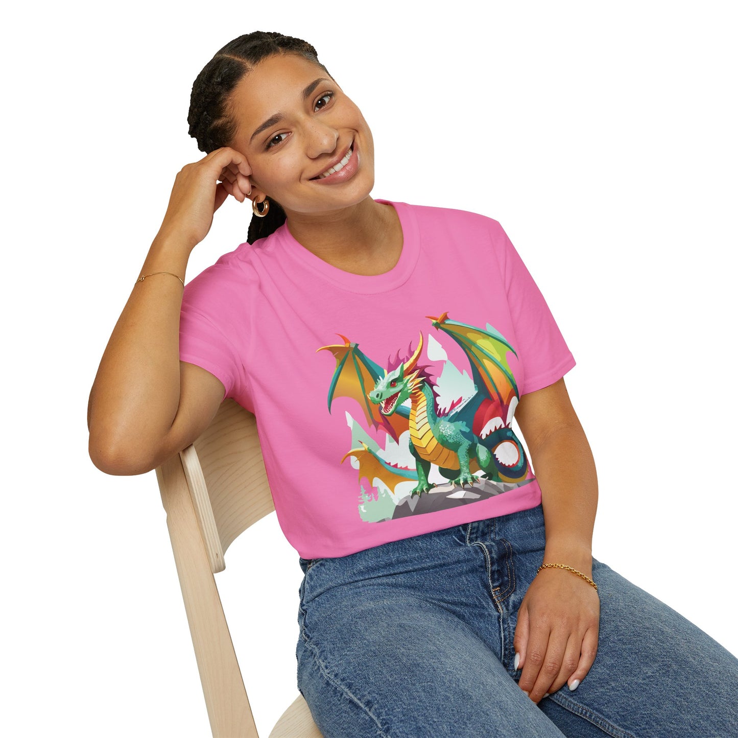 Dragon Graphic T Shirt for Men and Women Unisex Animal Design Softstyle Cotton Tee Premium Quality