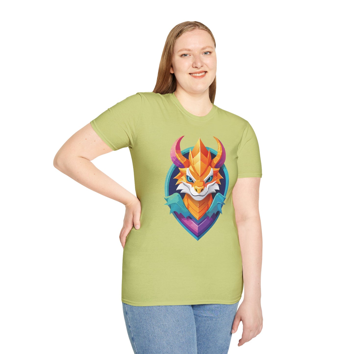 Dragon T Shirt Unisex Gildan Softstyle 64000 Comfortable Cotton Tee With Animal Design