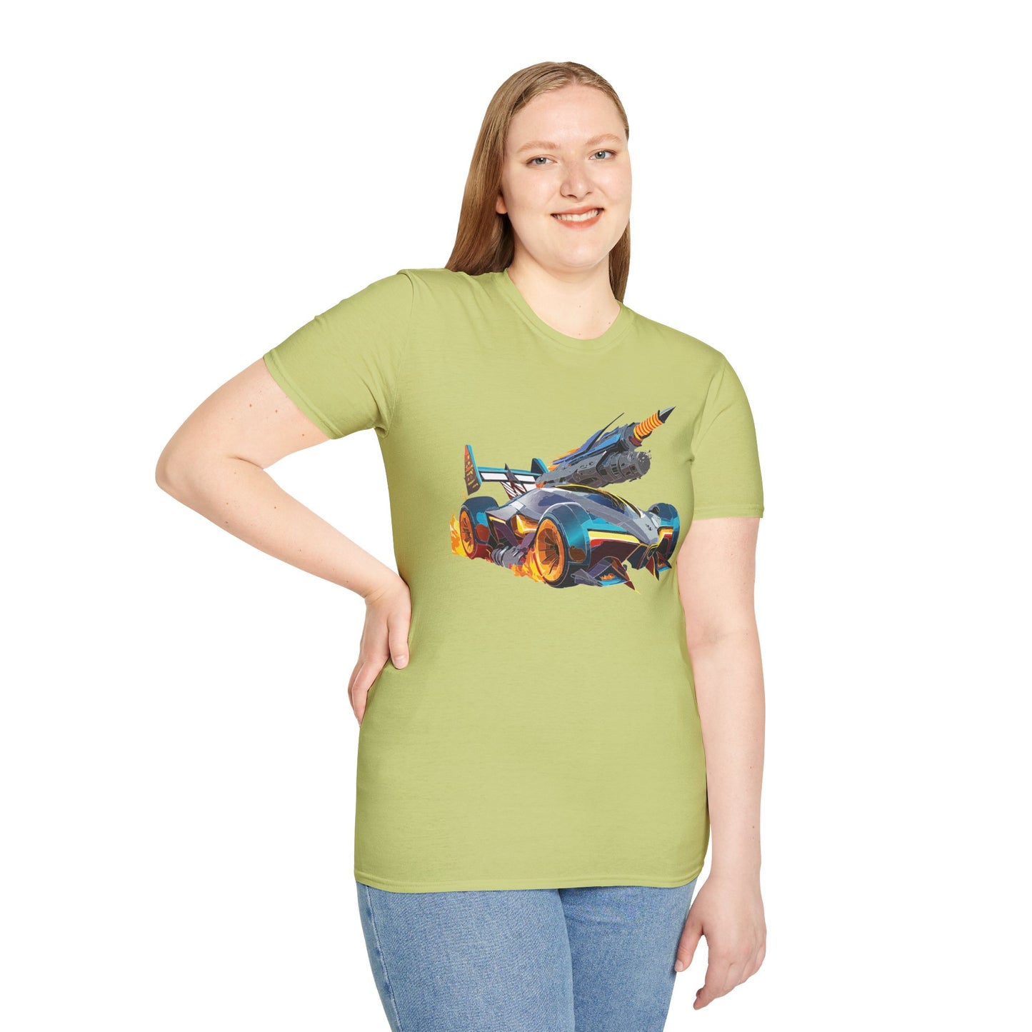 Unisex Car T Shirt Softstyle Cotton Tee With Car Design Hot Wheels Graphic Tee For Men And Women