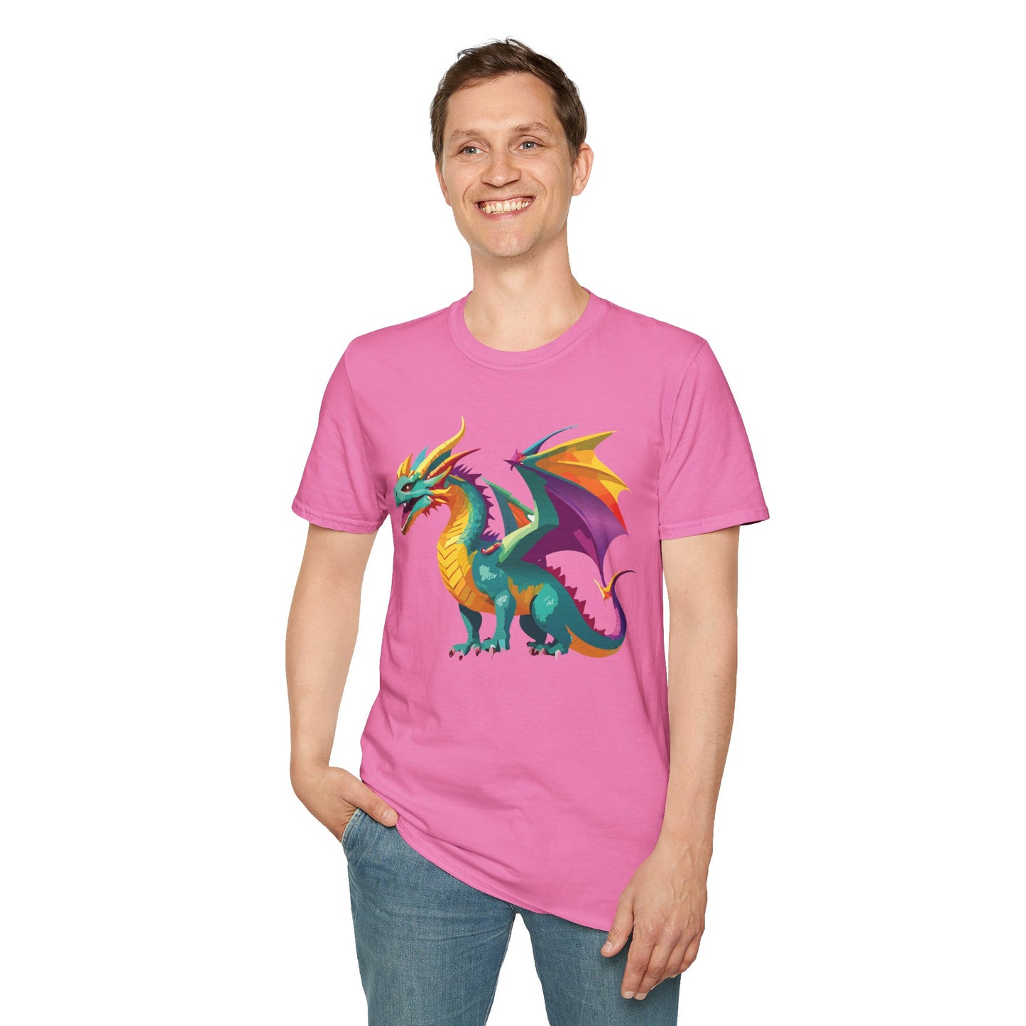 Dragon T Shirt Unisex Short Sleeve Art Design Gildan Softstyle Cotton Tee For Animal Lovers