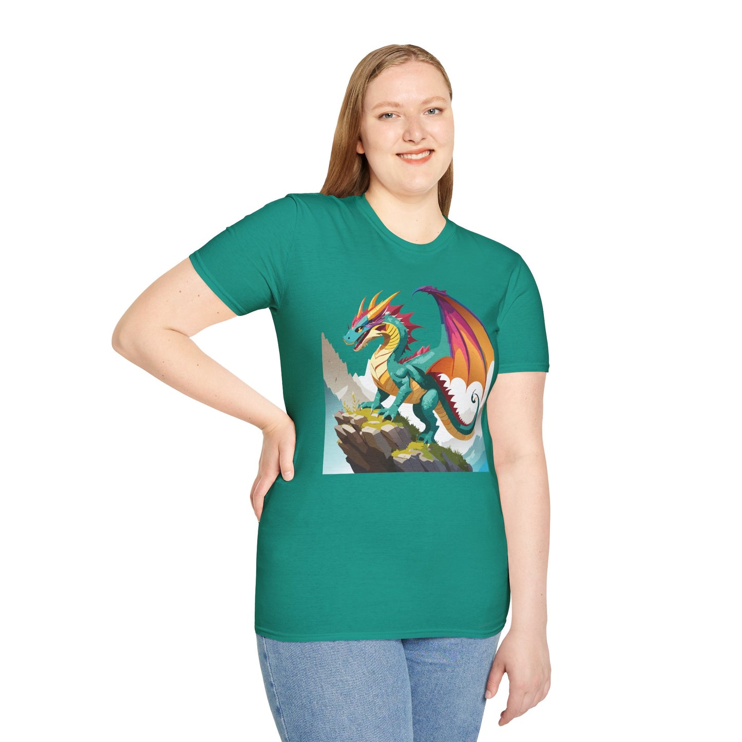 Dragon T Shirt Unisex Dragon Shirt With Animal Art Design Softstyle Cotton Tee Shirt