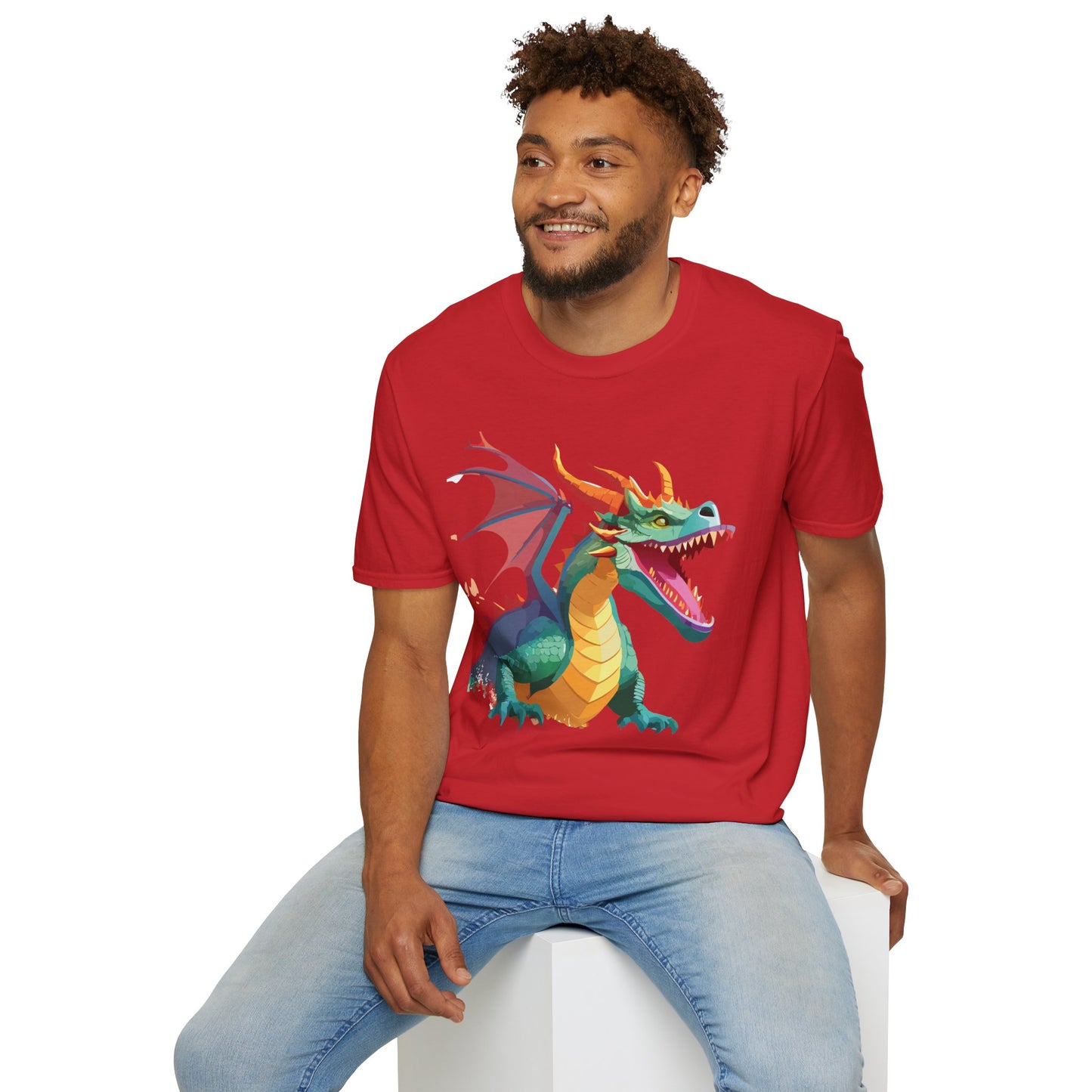 Dragon Graphic T Shirt Unisex Softstyle Cotton Tee Dragon Art Shirt For Men Women